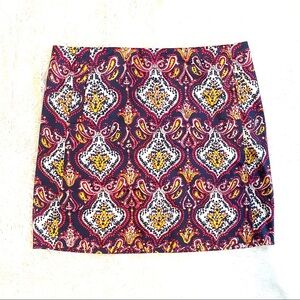 J. Crew Stretch Paisley Print Mini Skirt‎ - 2
